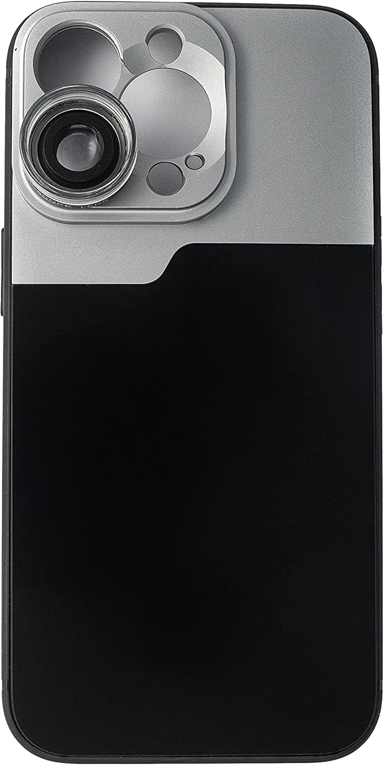 SYSTEM-S Makro Linse 2.8X HD Filter mit Hülle in Schwarz für iPhone 14 Pro