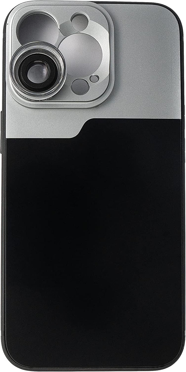 SYSTEM-S Makro Linse 2.8X HD Filter mit Hülle in Schwarz für iPhone 14 Pro