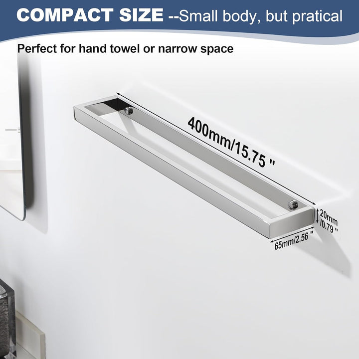 SAYAYO Handtuchhalter Ohne Bohren 40CM Handtuchstange Ohne Bohren Selbstklebend oder Zum Bohren Poli