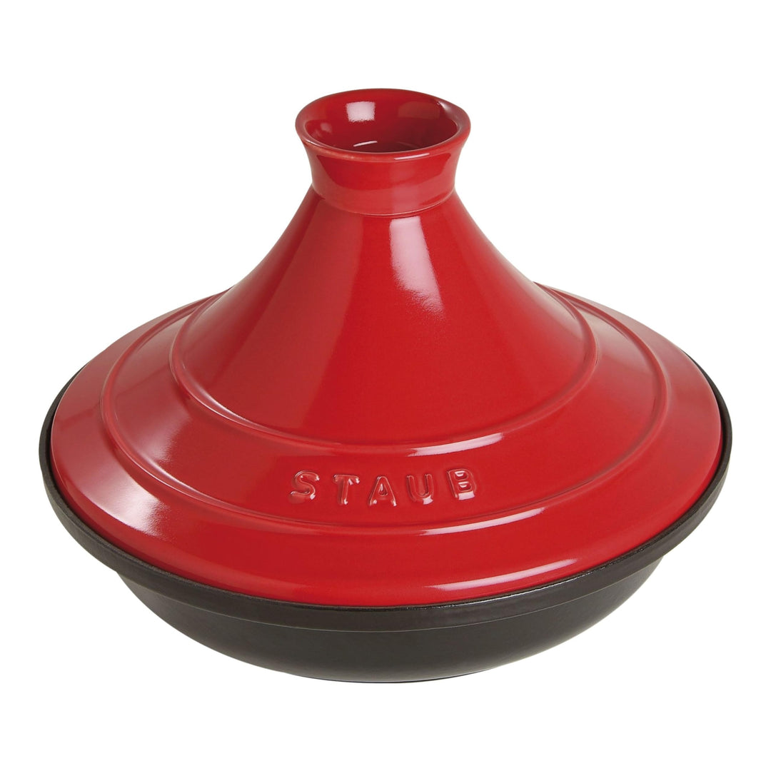STAUB Tajine, 28 cm, Gusseisen, für traditionelle marokkanische Gerichte, Kirschrot Kirschrot 28 cm,