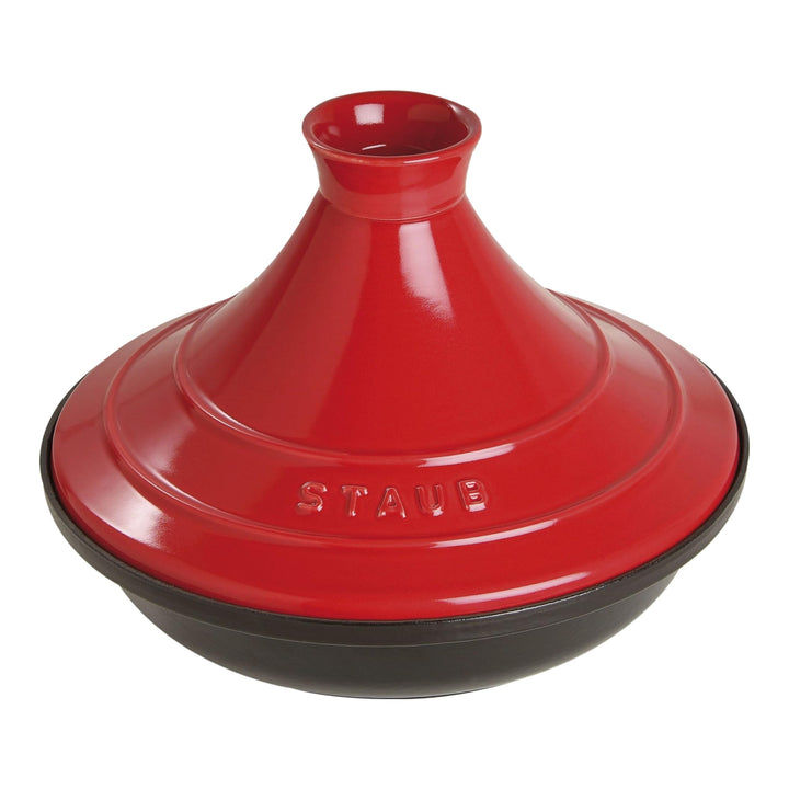 STAUB Tajine, 28 cm, Gusseisen, für traditionelle marokkanische Gerichte, Kirschrot Kirschrot 28 cm,