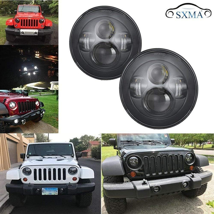 SXMA 7 '' Black Daymaker LED-Scheinwerfer-Versammlung Runde Lo/Hi Beam LED Scheinwerfer Scheinwerfer