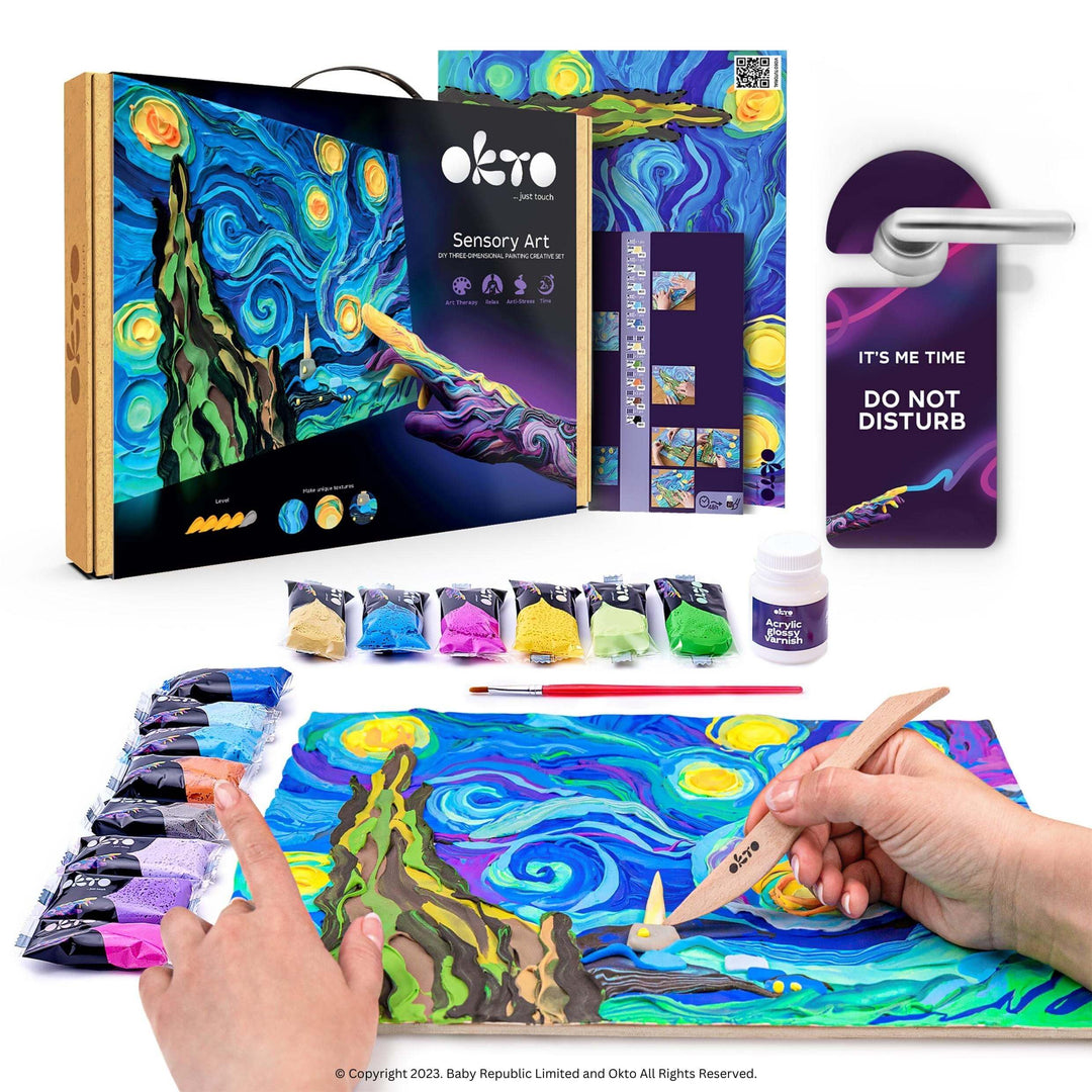 Okto Kunst-Set | Kunst & Handwerk DIY Malerei mit Modelliermasse Kit für Malerei Malerei Kits für Er