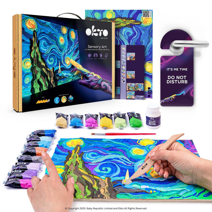 Okto Kunst-Set | Kunst & Handwerk DIY Malerei mit Modelliermasse Kit für Malerei Malerei Kits für Er