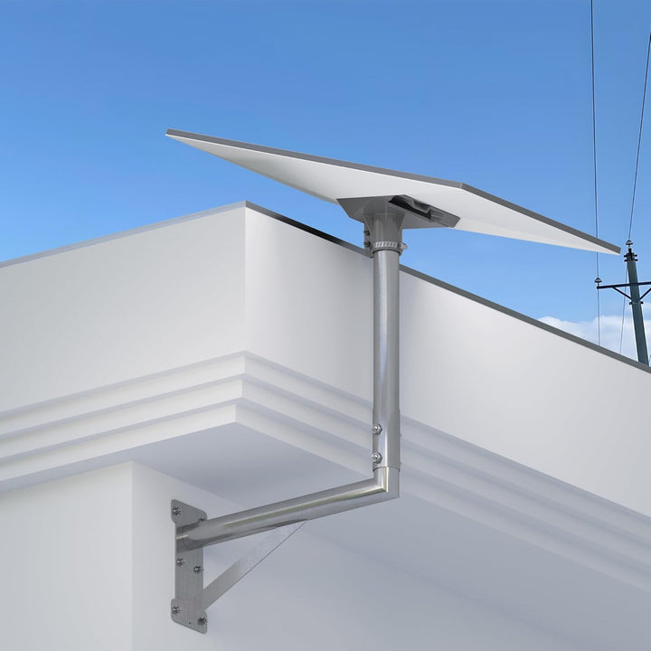 Starlink Standard Wandhalterung Lang mit Rohradapter Gen 3 Long Wall Mount V3 V4 Edelstahl, massiv u