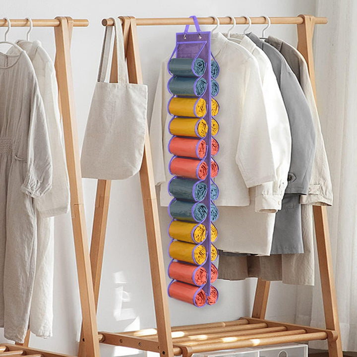 Lirex Leggings Aufbewahrungsbox, Hängender Yoga Leggings Aufbewahrungs Organizer mit 24 Taschen Falt
