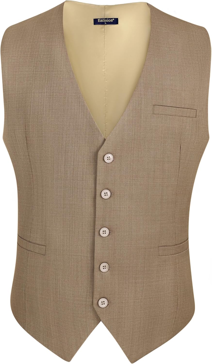 Enlision Anzugweste für Herren Formelle Einfarbige Weste Hochzeit Elegant Anzugwesten Business Weste