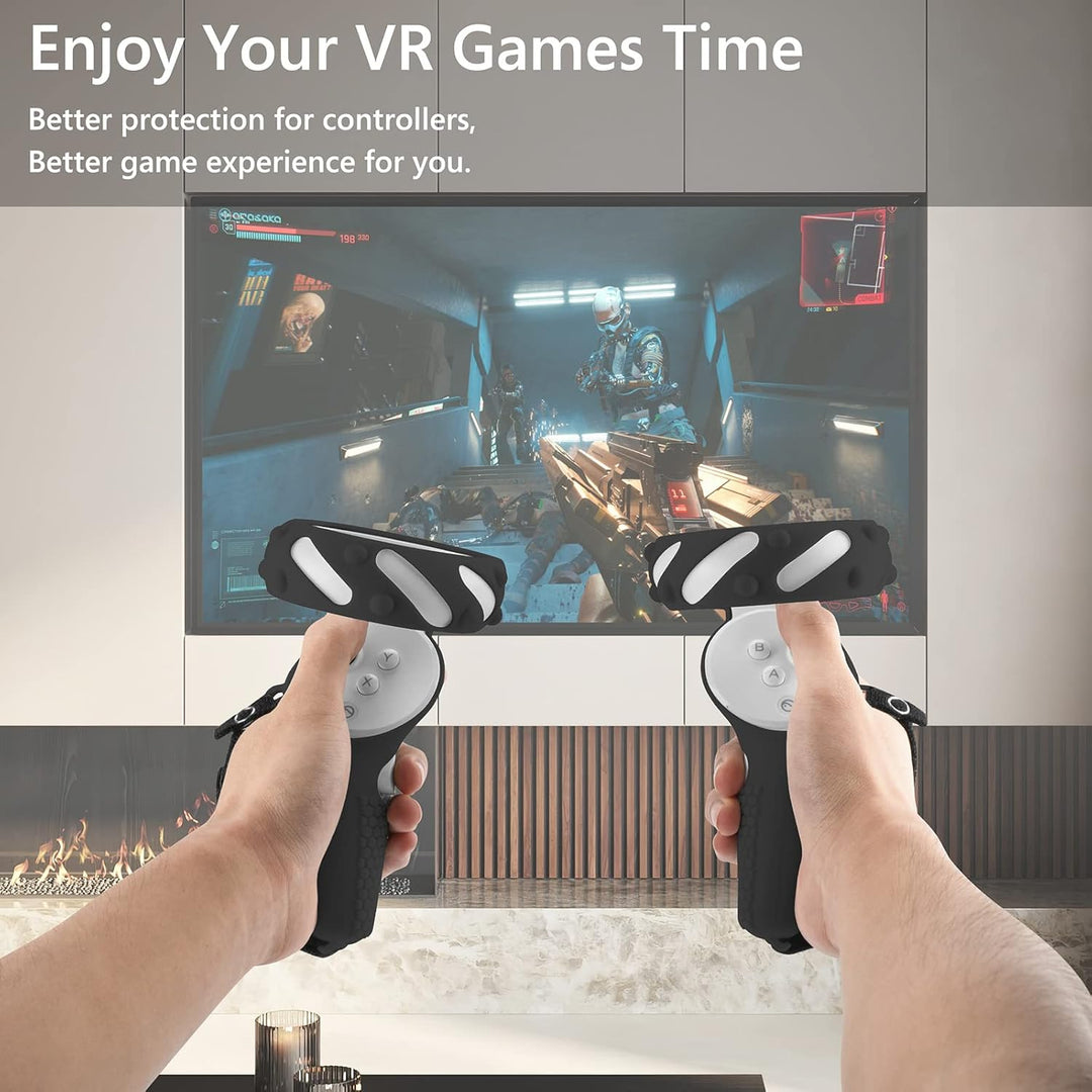 Geekria VR Cover Zubehör Set kompatibel mit Pico Neo 3, Touch Controller Grip Cover, Pico Neo 3 Fron