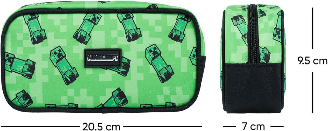Baagl Minecraft Federmäppchen für Jungen und Mädchen, Schule Mäppchen, Federmappe, Federtasche für T