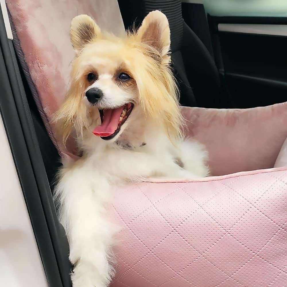Luxuriös Hunde Auto Sitz | Autositz für Hunde, Rückbank, Vordersitz | Universal Waschbar Hundeautosi