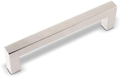 SOTECH 10 Stück Möbelgriffe E3 echt Edelstahl BA 160 mm (Profil 15 x 15 mm) Edelstahlgriffe Relinggr