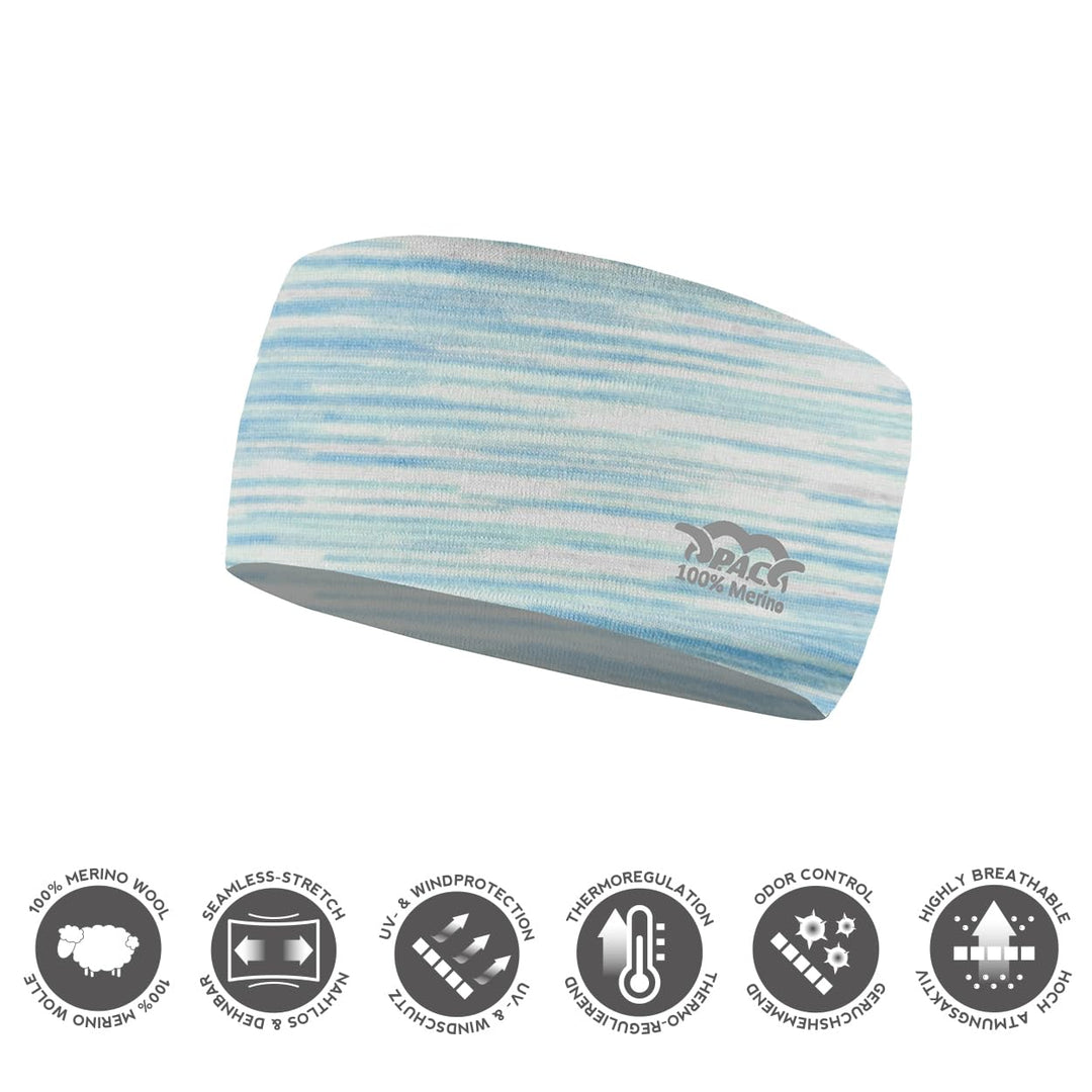 P.A.C. Merino Headband - Funktionsstirnband, Schweissband, Outdoortuch, nahtloses Stirnband, Sport H