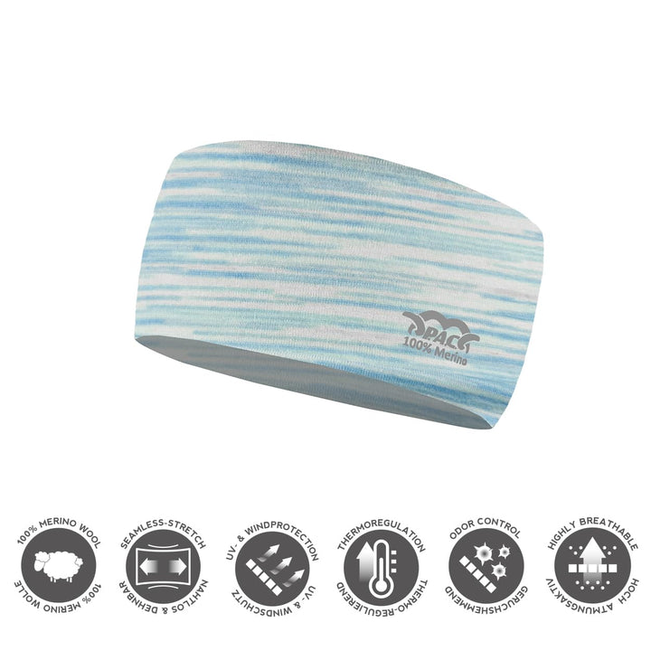 P.A.C. Merino Headband - Funktionsstirnband, Schweissband, Outdoortuch, nahtloses Stirnband, Sport H