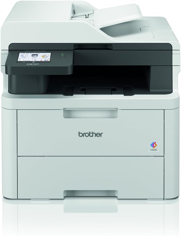 Brother DCP-L3555CDW - Kompaktes 3-in-1 Farb-LED Multifunktionsgerät mit WLAN/LAN, ADF und Duplexdru