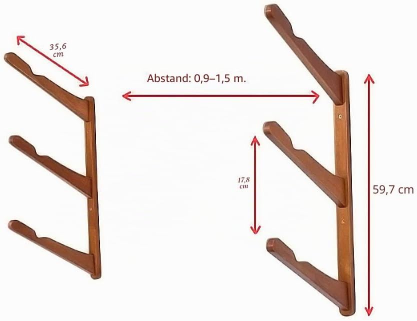 COR Surf Holz Surfbrett Wandhalterung für Surfbretter, Snowboards, Skateboards, dreistufiger Surfbre