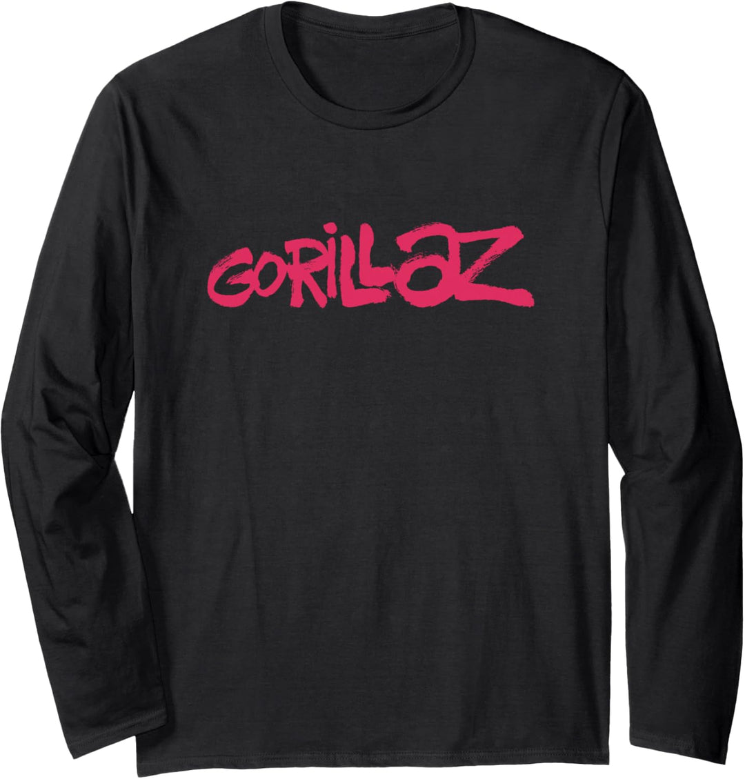 Gorillaz Brush Logo Rosa Langarmshirt