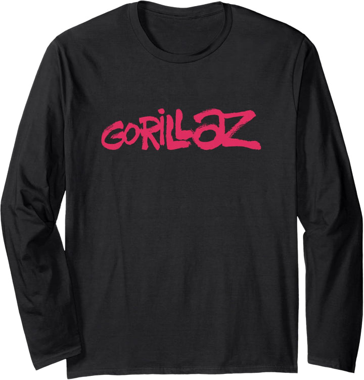 Gorillaz Brush Logo Rosa Langarmshirt