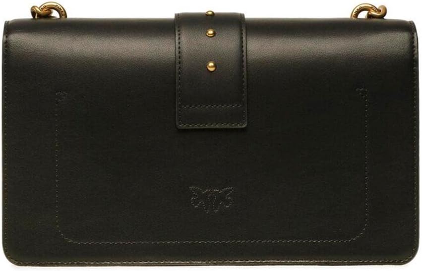 Pinko Damen Love One Classic C Kalbsleder Set Tasche Z99q_schwarz-antique Gold, Z99q_schwarz-antique