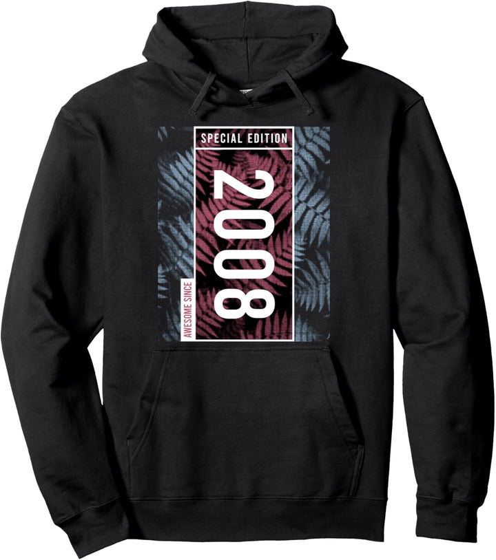 Special Edition 2008 Birthday Urban Streetwear Graphic Pullover Hoodie