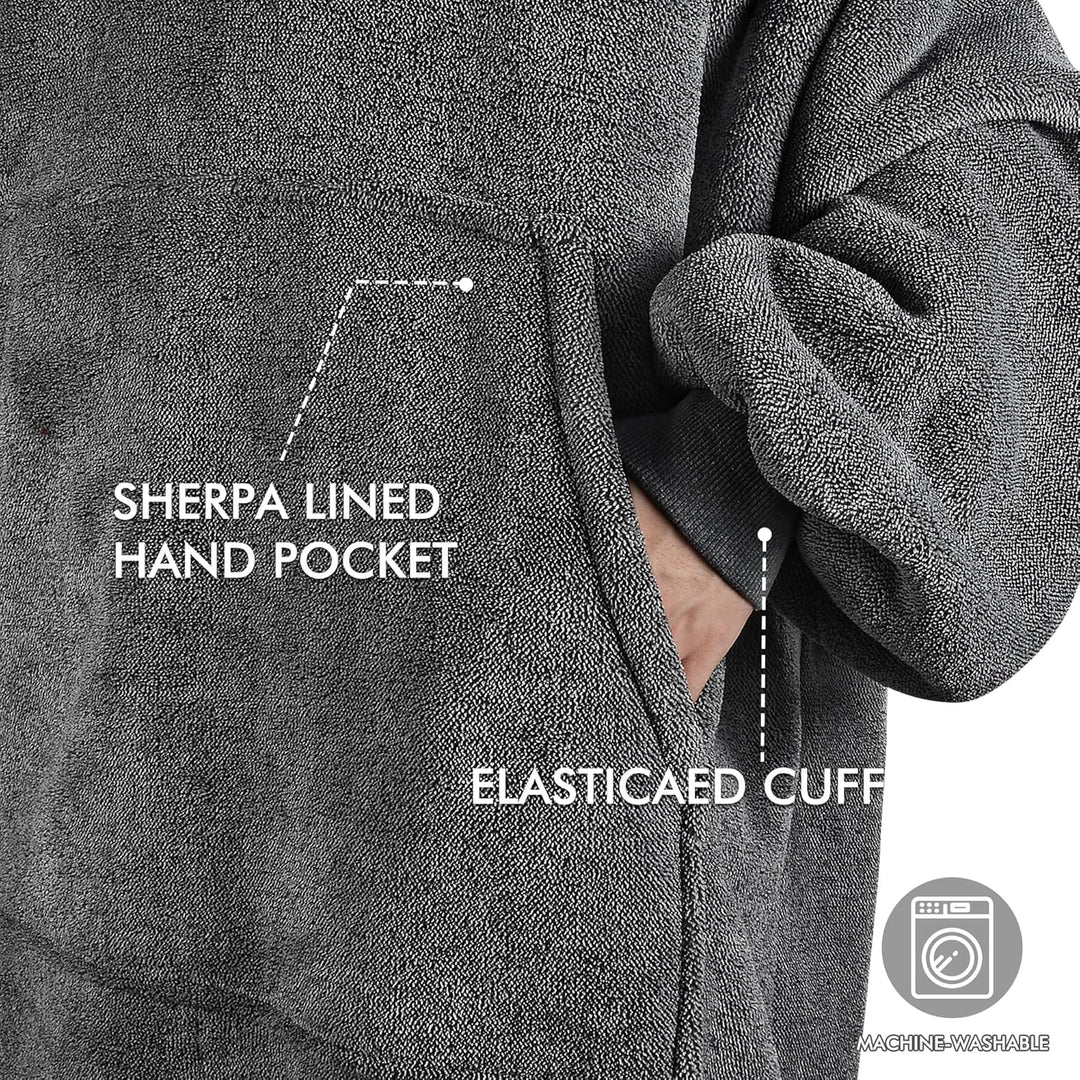 Catalonia Classy Oversized Sherpa Hoodie Decke, grosses Kapuzen-Sweatshirt für Frauen, weiche gemütl
