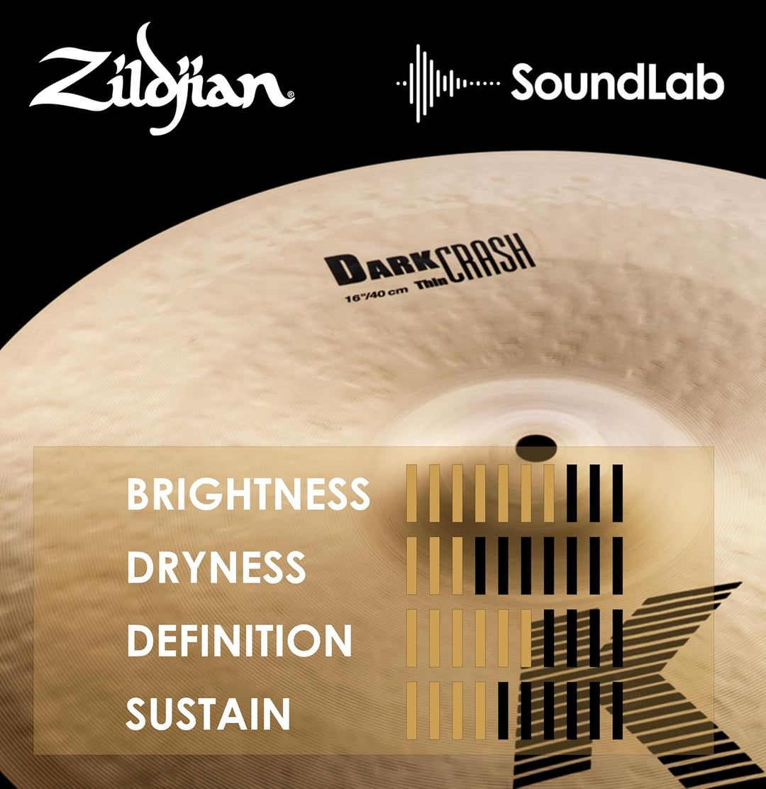 Zildjian K Zildjian Series - 16" Dark Crash Thin Cymbal 16 Zoll Dark Thin, 16 Zoll Dark Thin