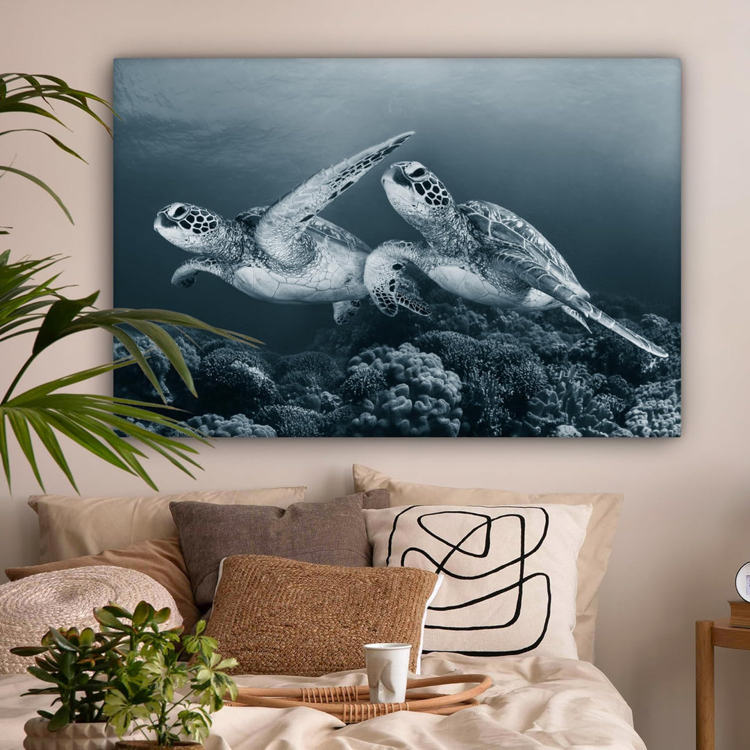 MuchoWow© Bild auf Leinwand Gross 120x80 cm XXL Schlafzimmer Bilder Wand Deko Wohnzimmer Modern Wand