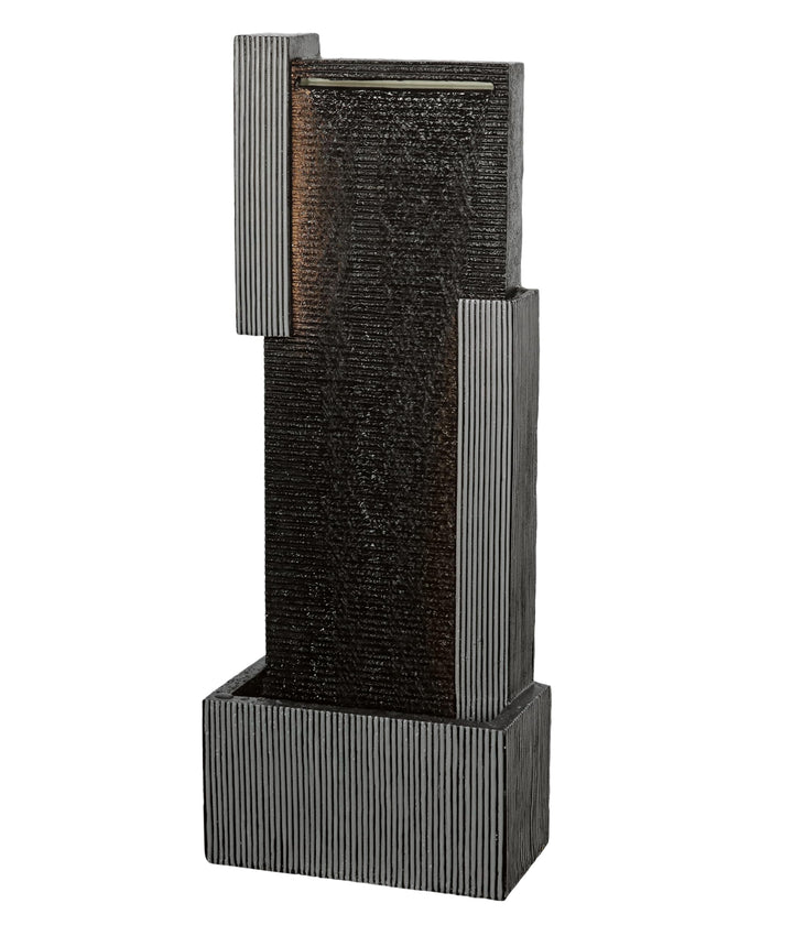Dehner Gartenbrunnen Minerva, Terassenbrunnen frostbeständig, Brunnen für Aussen, mit LED Beleuchtun