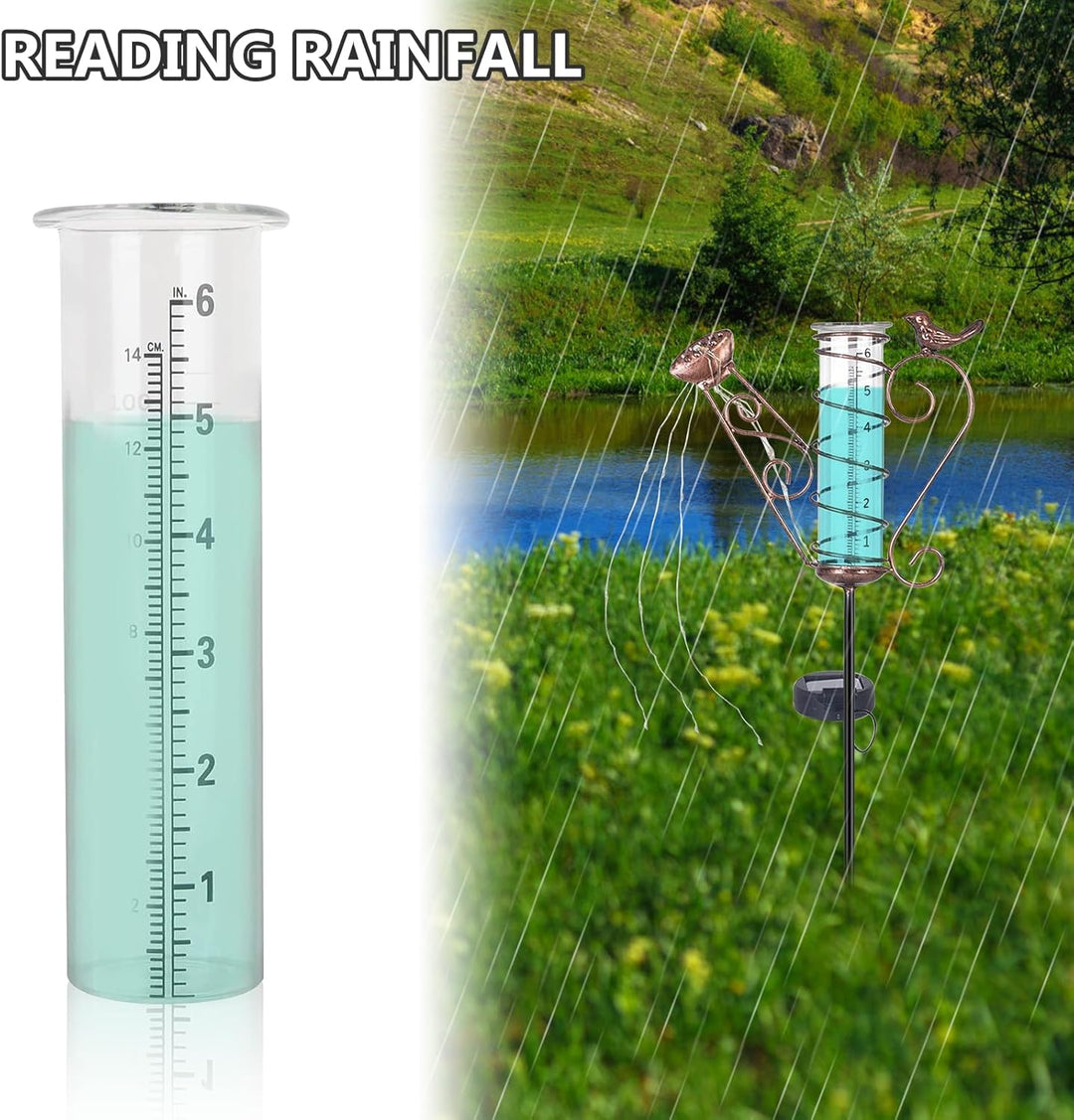 Regenmesser Für Garten Frostsicher, Regenmesser Für Den Aussenbereich, Niederschlagsmesser Mit Erdsp