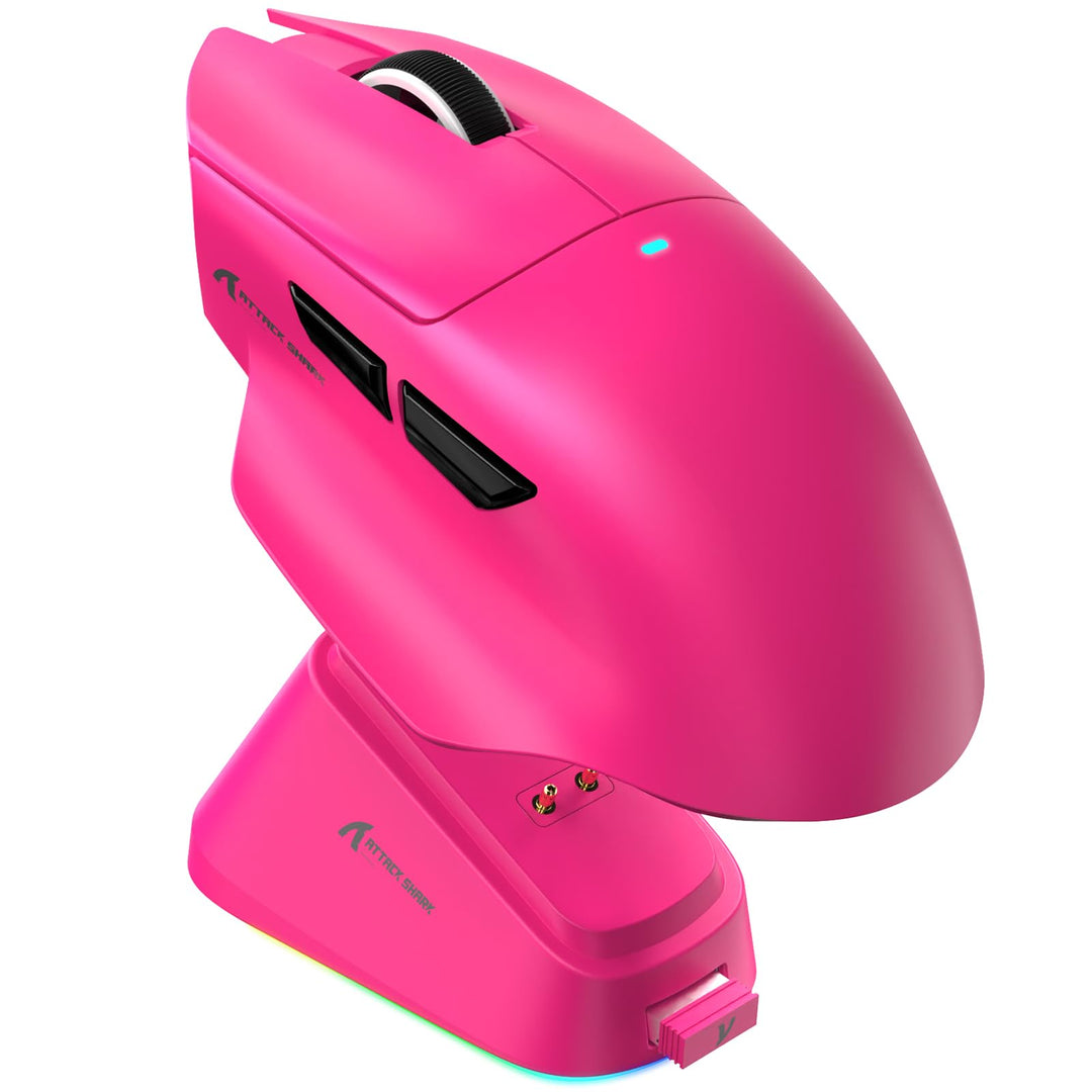 ATTACK SHARK V6 65g Superlight Mouse with Magnetic Charging Dock, PixArt PAW3311 Gaming Sensor, 2500
