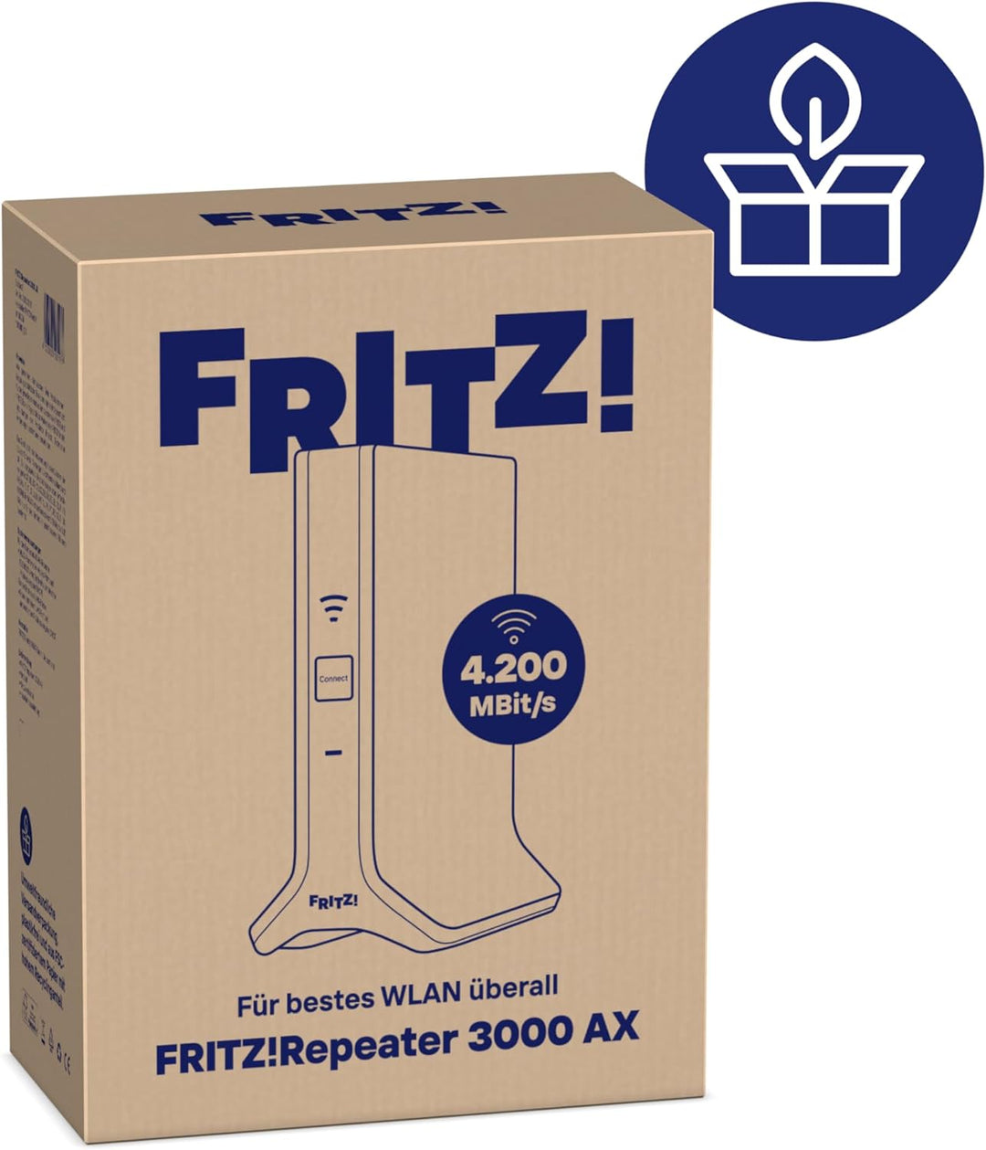 FRITZ!Repeater 3000 AX Edition E | Wi-Fi 6 Repeater mit drei Funkeinheiten bis zu 4.200 MBit/s | lei