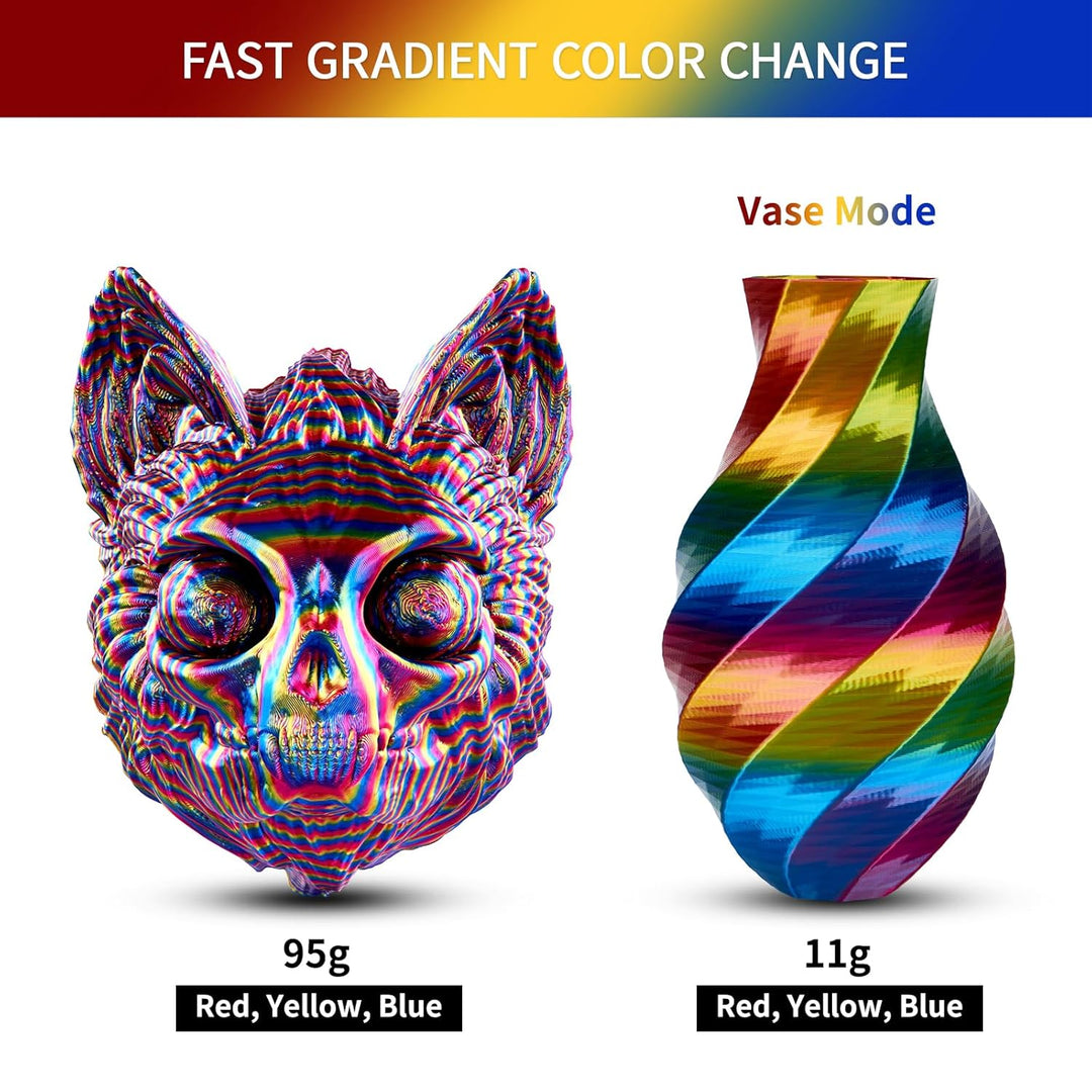 ERYONE Ultra Shiny Silk PLA Filament voor 3D Druker, PLA Filament 1.75mm, +/- 0,03mm,1kg 1 Spule, Tw