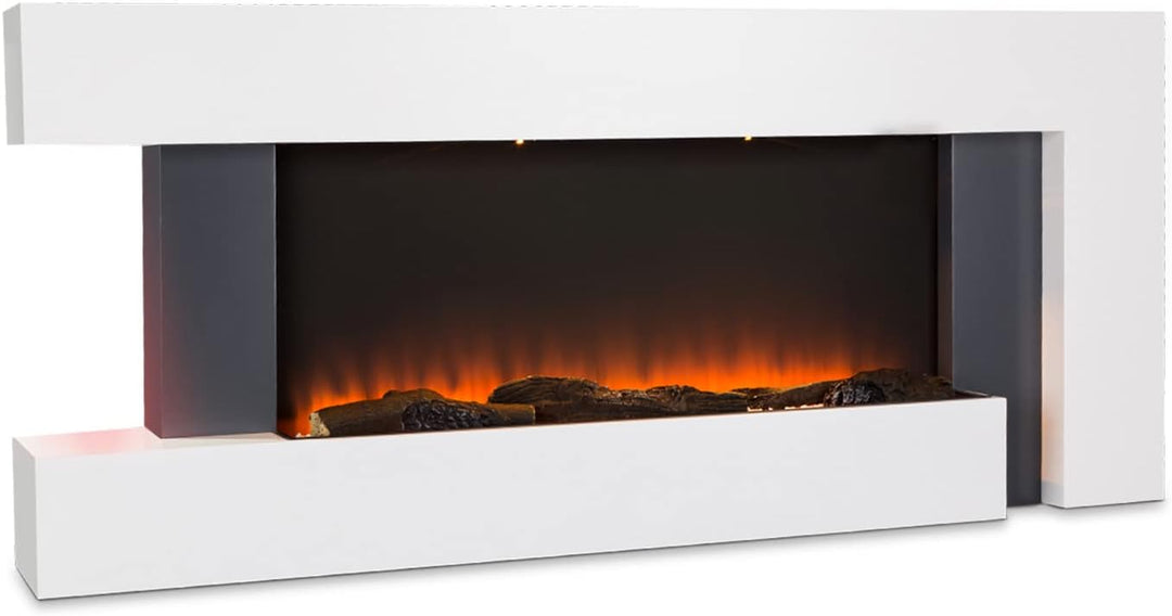 Klarstein Deko Kamin mit LED-Flammen, Elektro Kamin mit Heizung, 2000W Elektrischer Kamin, Sparsamer
