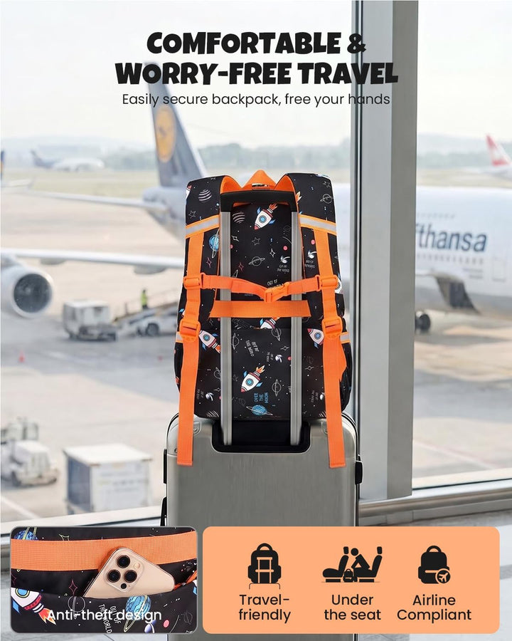 Amythe Schulrucksack Jungen 8-15 Jahre, Wasserdichte Schultasche Kinder mit Federmäppchen & Brustgur