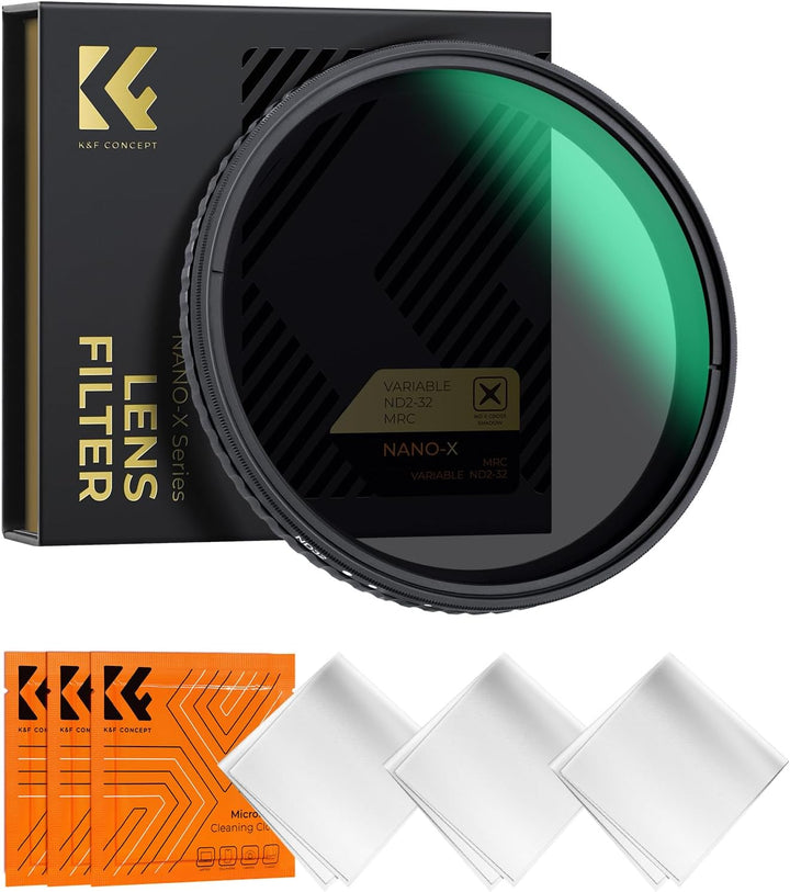 K&F Concept Nano-X Serie ND Filter 67mm Variabler Graufilter ND2-32(1-5 Blendenstufen), 67mm