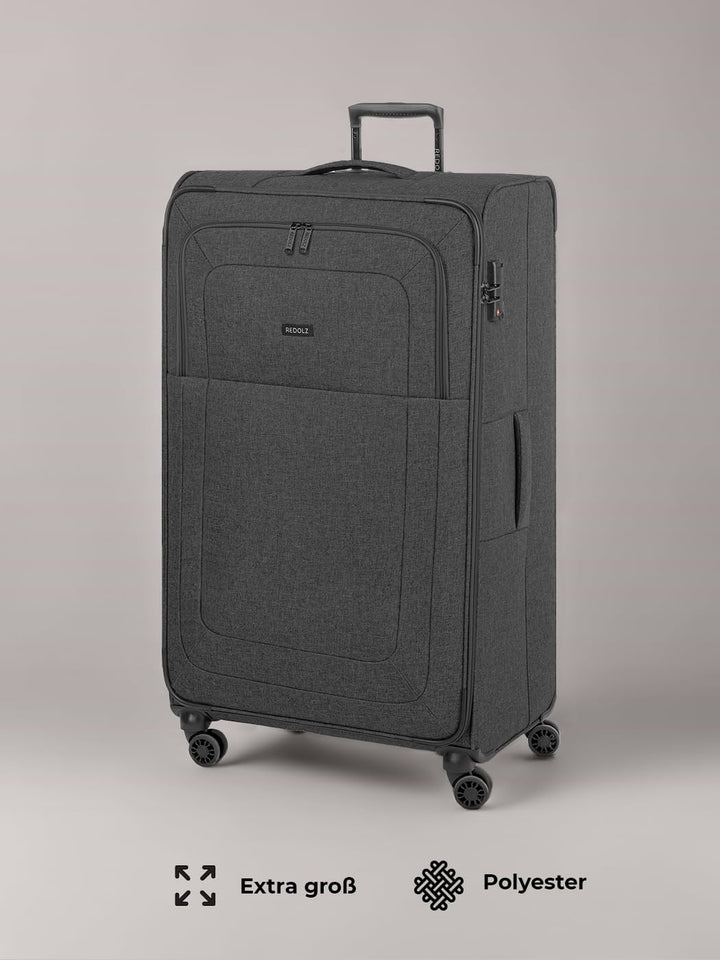 REDOLZ sehr grosser XL 4-Rollen Koffer 52 x 30 x 90 cm [Sondergrösse] Check-in Trolley mit TSA-Schlo