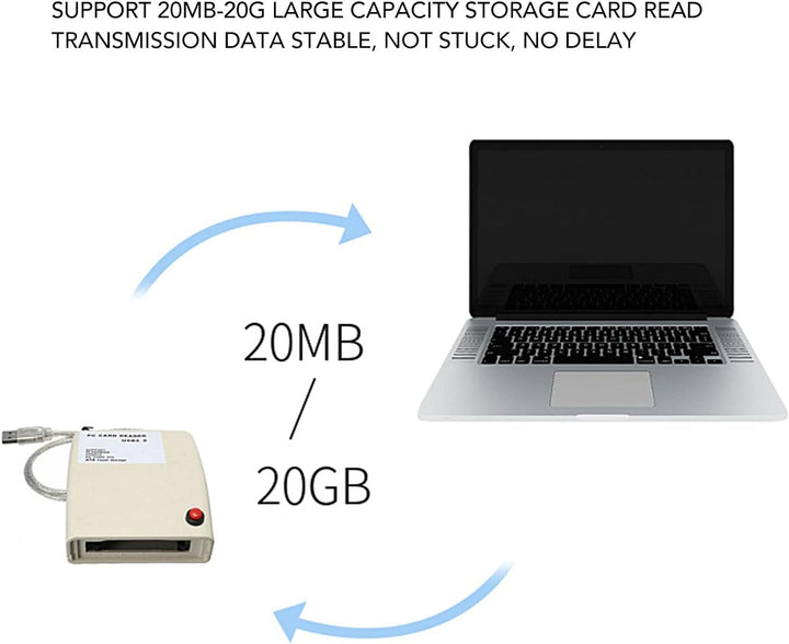 USB2.0 PCMCIA-Kartenleser, PC-Kartenleser, Unterstützt Speicherkarte, 68-PIN-PCMCIA-Karte auf USB-Ad