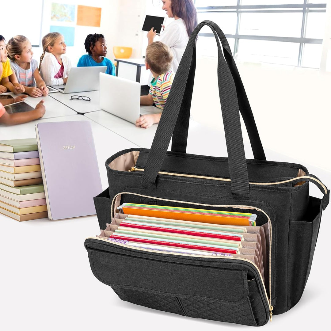 Luxja Lehrer Tasche, Arbeitstasche für Lehrerin und Lehrer, Tragetasche für Lehrerin, Lehrertasche D