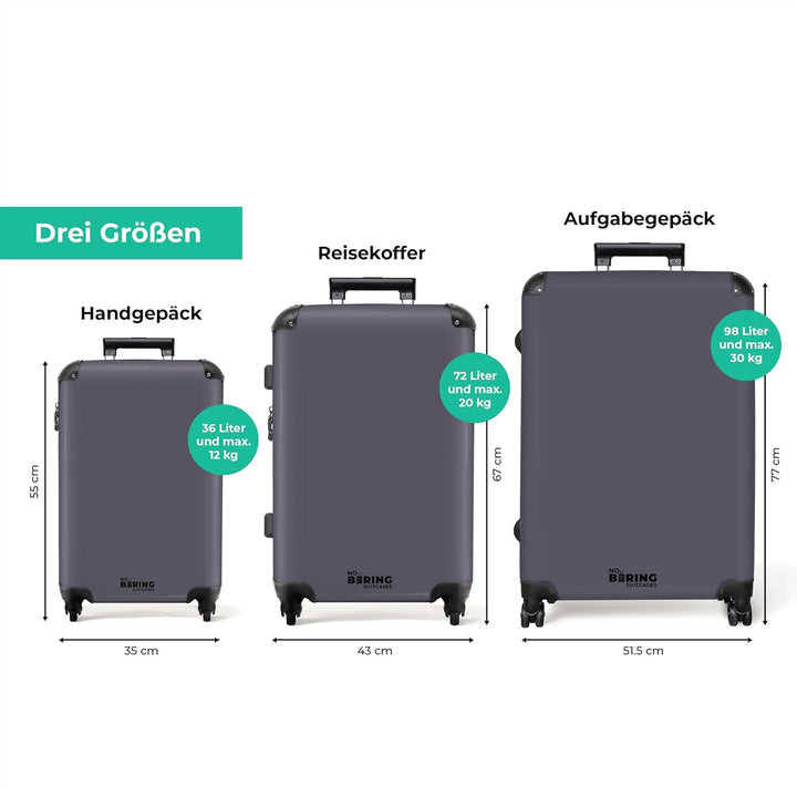 Koffer XL Gross 77x51.5x28 cm Reisekoffer mit Rollen Leicht Trolley grosser Hartschalenkoffer Rollko