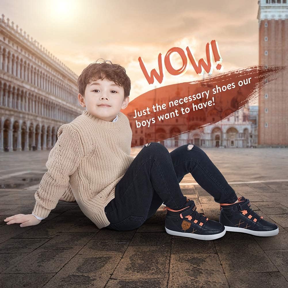 UOVO Winterschuhe Jungen Turnschuhe Unisex-Kinder Warm Gefüttert Sneaker Outdoor Winterstiefel rutsc