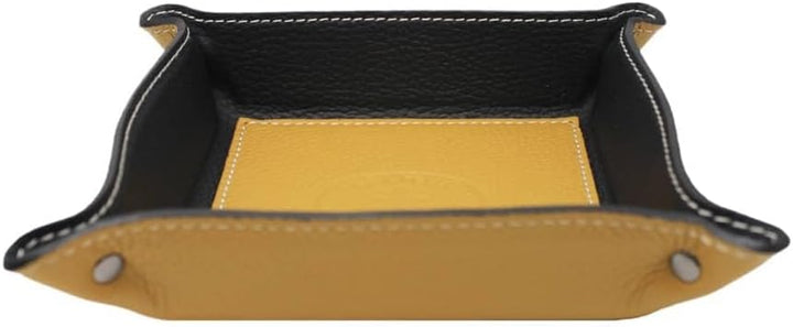 FrasiBags Taschenleerer aus echtem Leder, hergestellt in Italien, quadratisches Tablett aus Leder (S