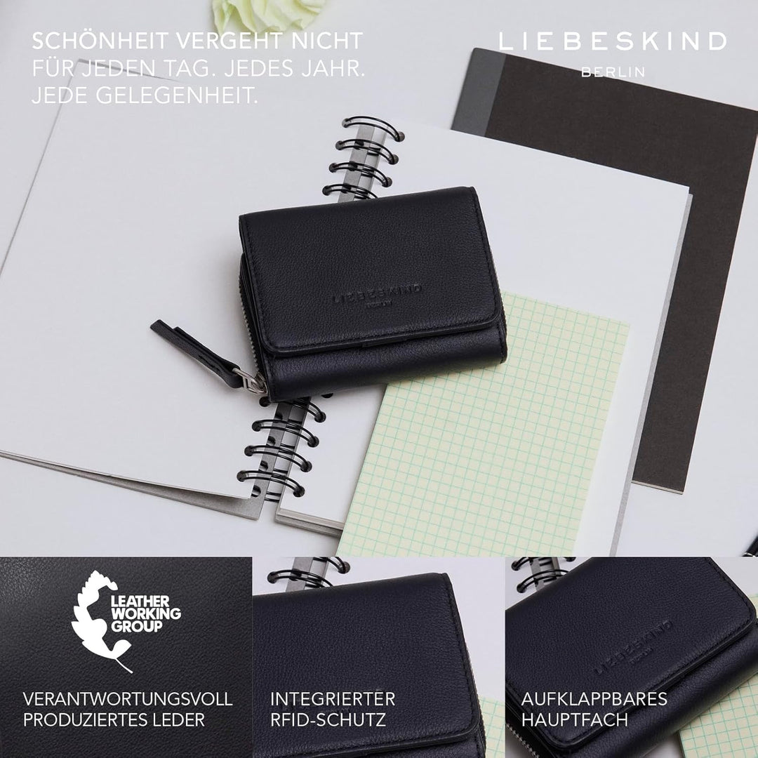 Liebeskind Berlin Geldbörse Damen „Pablita“ Leder I Geldbörse Damen gross I viel Platz, viele Fächer