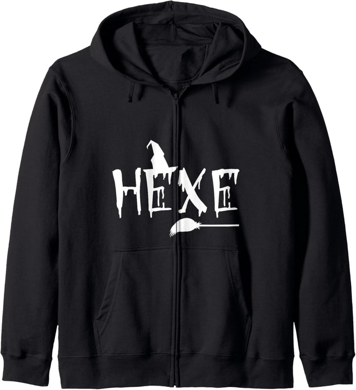 Hexen Hexe mit Schriftzug Damen Mädchen Frauen Kapuzenjacke