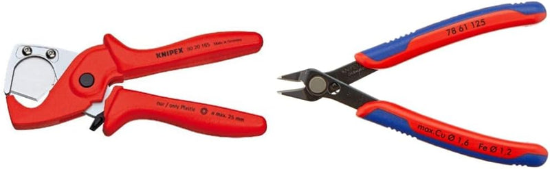 KNIPEX PlastiCut Schlauch- und Schutzrohrschneider & Electronic Super Knips, Elektronik-Seitenschnei