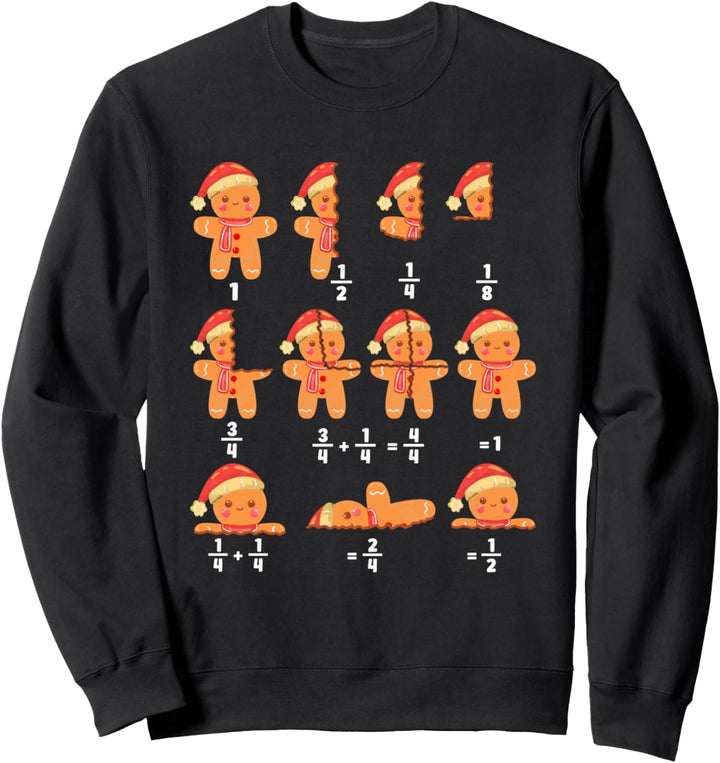 Math Christmas Gingerbread Mathematic Teacher Nerd Equation Sweatshirt
