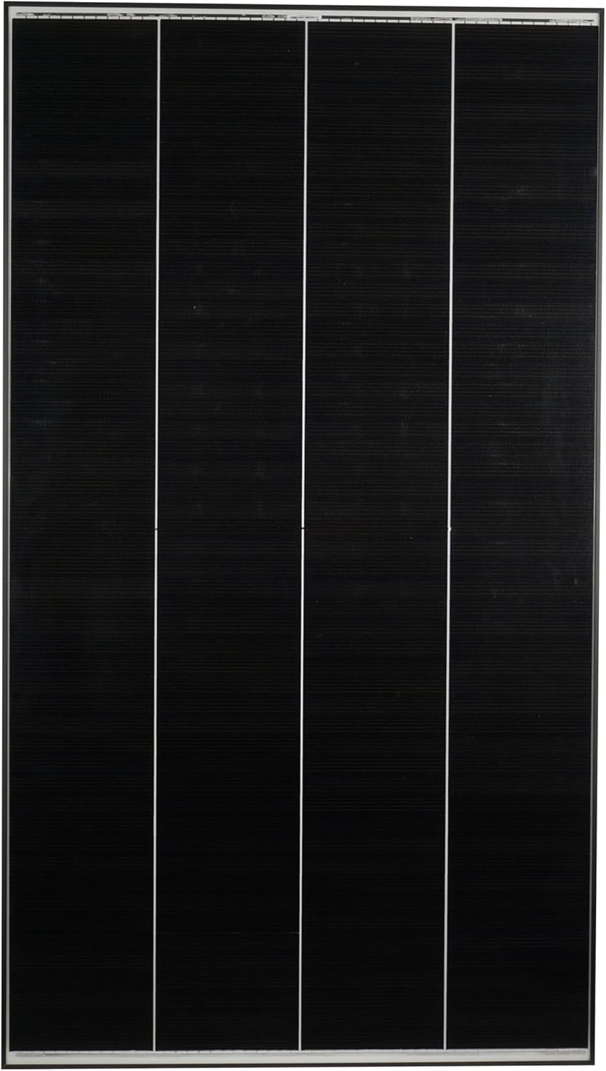 SOLA Frame Black Wohnmobil Komplettset mit Haltespoiler und Laderegler 275 W schwarz, Schwarz 275 W