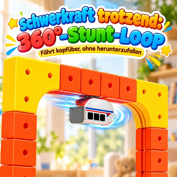 154 Pcs Elektrisches Eisenbahn Set DIY Zugstrecken Spielzeug
