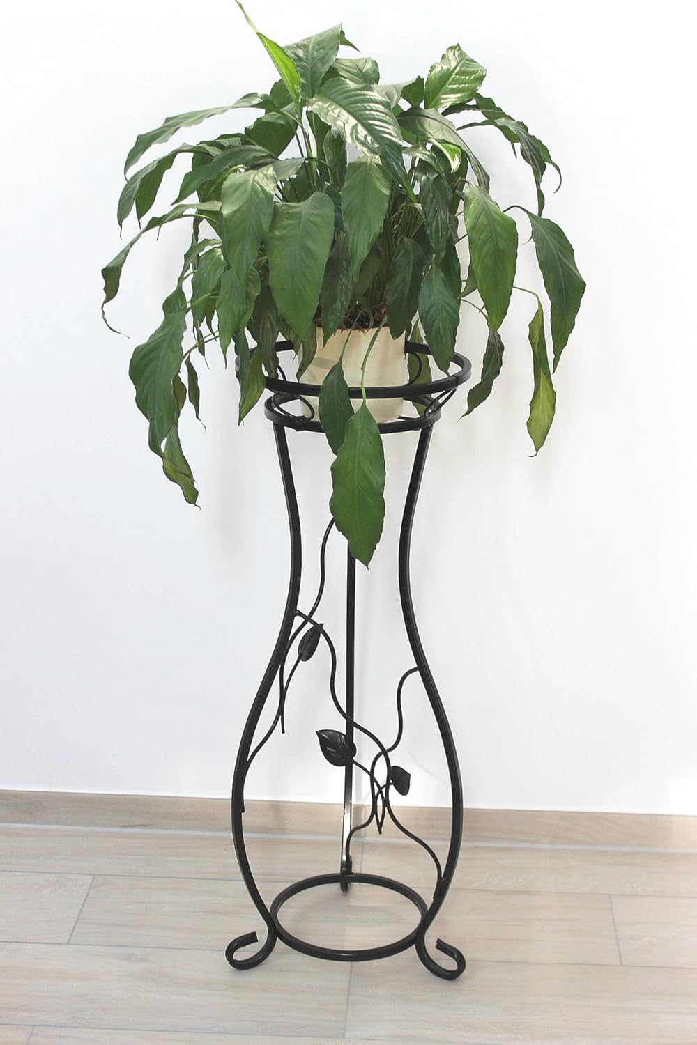 DanDiBo Blumensäule Metall Schwarz 90 cm Blumenständer KW405 Pflanzensäule Pflanzenständer Blumenhoc