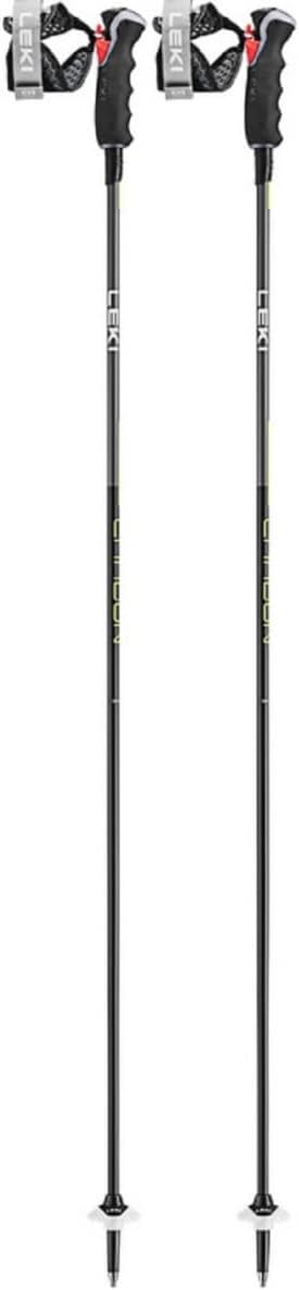 LEKI Carbon 12 3D Skistöcke Black - Dark Anthracite - Neonyellow 130, Black - Dark Anthracite - Neon