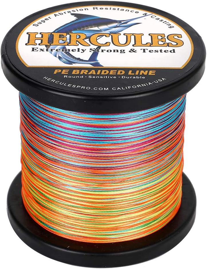 HERCULES Super Cast 100m - 2000m Yards Geflochtene Angelschnur 10lb - 300lb Test für Salzwasser Süss
