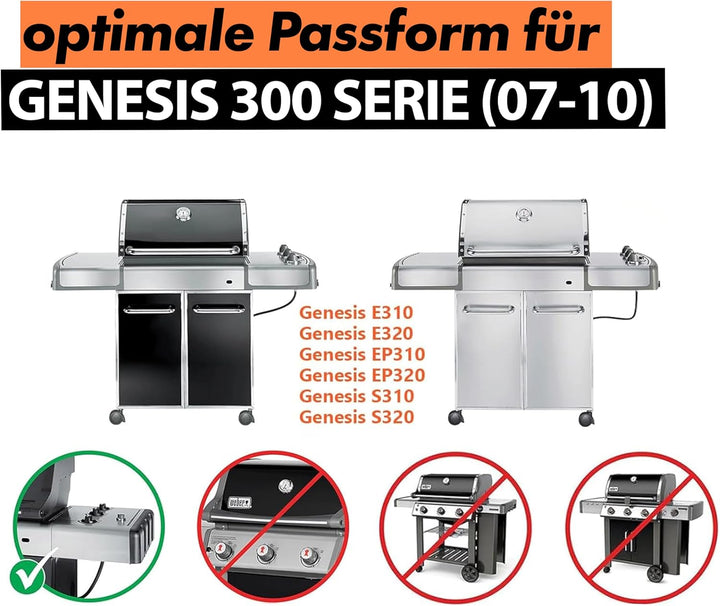 Ersatzteil Flavorizer Bars Genesis 300 Serie (mit Bedienknöpfen seitlich) - Aromaschienen Weber 7540